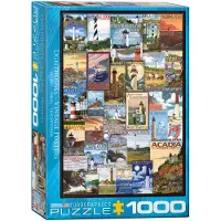 Eurographics Lighthouses Vintage Posters Puzzel (1000 stukjes)