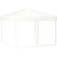 vidaXL Partytent inklapbaar met zijwanden 3x3 m wit