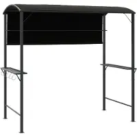 vidaXL - Prieel - met - dak - 220x110x200 - cm - antracietkleurig