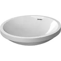 Duravit Architec Vanity onderbouwwastafel 42cm zonder overloop met bevestiging wit