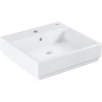 GROHE Cube keramiek opzet wastafel 50x49 kraangat+overl.pureguard wit