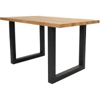 Dimehouse Eettafel Rover eikenhout 200x100 U-poot zwart