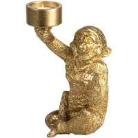 Gusta Theelichthouder aap ø9,5x21cm goud