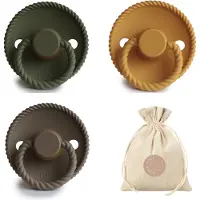 Frigg Rope T2 - Olive, Honey Gold, Portobello + Bolletoet speenzakje - 6-18 maanden