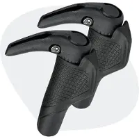 Voltano Handvatten Bar Ends - Zwart - Ergonomisch - Verstelbaar