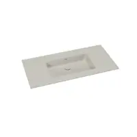 Storke Diva enkele wastafel mat zijdegrijze top solid 105 x 52 cm