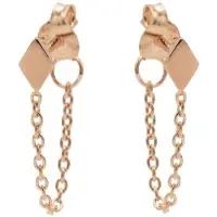 Karma Oorbellen Chain Diamond Rosé