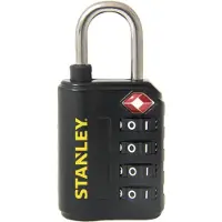 Stanley Messing-Zahlenschloss 30mm black 4 Stellig