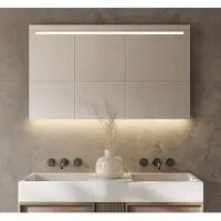 Schaere Badkamerspiegel met LED verlichting, verwarming, sensor en dimfunctie 120x70 cm
