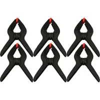 Benson Zeilklemmen/veerklemmen - 6x - kunststof - 22 cm - lijmklemmen met gekartelde kaken
