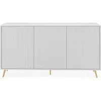 Selsey Dressoir Giulia 3 deurs | Design spaanplaat wit 154x78x38 cm dressoirs | NADUVI