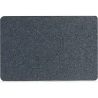 Zeller 1x Rechthoekige placemats antraciet grijs vilt 45 x 30 cm - Tafeldecoratie - Borden onderleggers