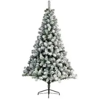 Everlands Imperial pine kunst kerstboom - H120 cm - met sneeuw - 220 tips - metalen voet - kunstboom