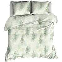 Satin d'or Dekbedovertrek Felci Groen - 240x200/220 cm | Lits-jumeaux