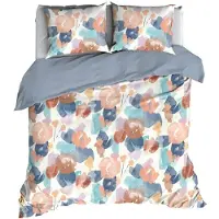 Satin d'or Dekbedovertrek Murillo Blue Fog Satijn-240 x 200 / 220 cm | Lits-Jumeaux