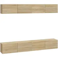 vidaXL Tv-wandmeubels 4 st 100x30x30 cm sonoma eikenkleurig