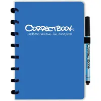 Correctbook A5 Uitwisbaar Notitieboek – Herbruikbaar schrift – Earthy Blue – Gelinieerd – Inclusief pen & wisdoekje – Aanvulbaar met extra pagina’s
