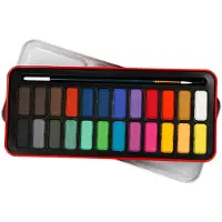 Adlibris Waterverfset - Palet met 24 kleuren en kwast