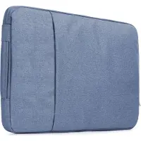 Mobigear Laptophoes geschikt voor Laptop | Denim Zipper Sleeve (max 21 cm x 30 cm) Laptop hoes - Marineblauw