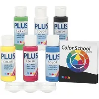 Plus Color Acrylverf - Verf - Color School - Set 6x60 ml - Primaire Kleuren