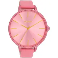 Oozoo Timepieces - Roze schelpkleurige horloge met roze schelpkleurige leren band - C11250