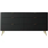 NADUVI Collection Dressoir Olivia | NADUVI Collection spaanplaat zwart 172x84x38 cm dressoirs | NADUVI