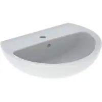 Geberit Bastia wastafel rond met kraangat 55x42cm wit glans