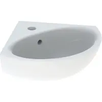 Geberit Hoekfontein Bastia 45x40 cm met Kraangat met Overloop Glanzend Wit