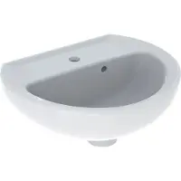 Geberit Bastia fontein rond met kraangat 40x33cm wit glans