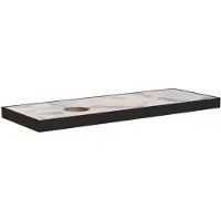 Sjithouse Furniture topblad rocky 60,5x22,5cm afvoergat links mat zwart/dark grey