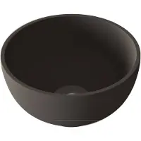 Sjithouse Furniture Ice ronde waskom 20cm solid surface mat antraciet
