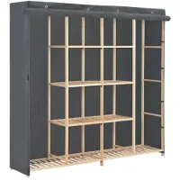 vidaXL Kledingkast 173x40x170 cm stof grijs