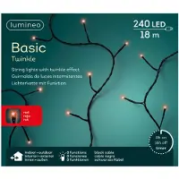 Lumineo Fonkelverlichting LED buiten rood 18 meter