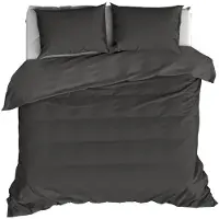 De Witte Lietaer Dekbedovertrek Olivia Ebony Satijn-200 x 200 / 220 cm | 2-Persoons