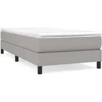 vidaXL Boxspring bed 90x200 cm stof lichtgrijs