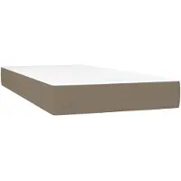 vidaXL Pocketveringmatras medium 90x190x20 cm stof taupe