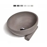Urbi et Orbi Obliquo opbouw wastafel 39x13cm antraciet