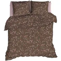 Satin d'or Dekbedovertrek Muriel Taupe/Rose Satijn-200 x 200 / 220 cm | 2-Persoons