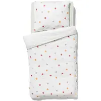 HEMA Peuter Dekbedovertrek 120x150 Zacht Katoen Stip Wit (wit)