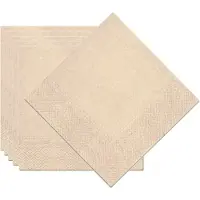 Chaks Feest servetten taupe/beige - 40x - papier - 25 x 25 cm
