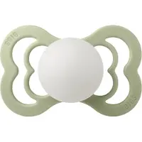 BIBS Supreme Fopspeen - Maat 2 6-18 maanden - Silicone – Glow in the dark Sage