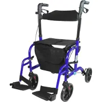 Mobiclinic Picasso Rollator - Inklapbaar - Aluminium - Rem op handgrepen - Zitting en rugleuning - 4 wielen