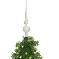 Atmosphera Kerstboompiek - wit - 28 cm - kunststof - kerstboom - pieken - kerstversiering