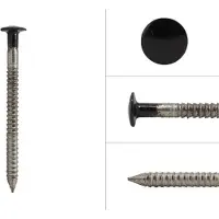 Wovar Bolkop Ringnagels voor Gevelbekleding Zwart RVS A4 2.6 x 35 - Doos 358 Stuks