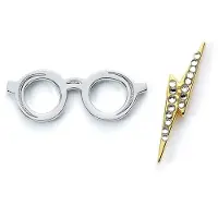 Harry Potter Glasses & Lightning Bolt Pin Badge