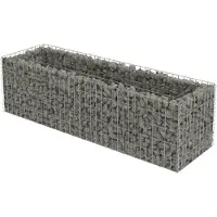 vidaXL Gabion plantenbak verhoogd 180x50x50 cm gegalvaniseerd staal