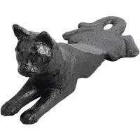 Esschert Design Esschert deurstopper liggende kat - 0.5 kg - gietijzer - zwart - 16 x 8 x 7 cm - Deurstoppers