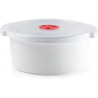 Forte Plastics Magnetron voedsel opwarm potje/bakje 3 liter met speciale deksel - Magnetronbakken