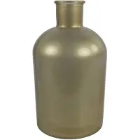 Countryfield vaas - mat goud - glasA - apotheker fles - D17 x H31 cm - Vazen