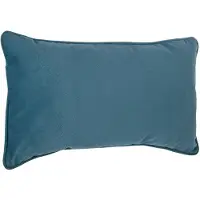 Atmosphera Bank/sierkussens huiskamer Sophia - 30 x 50 cm - Blauw - polyester - met rits - Sierkussens